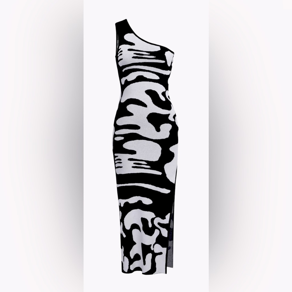 Cow Print Midi Dress